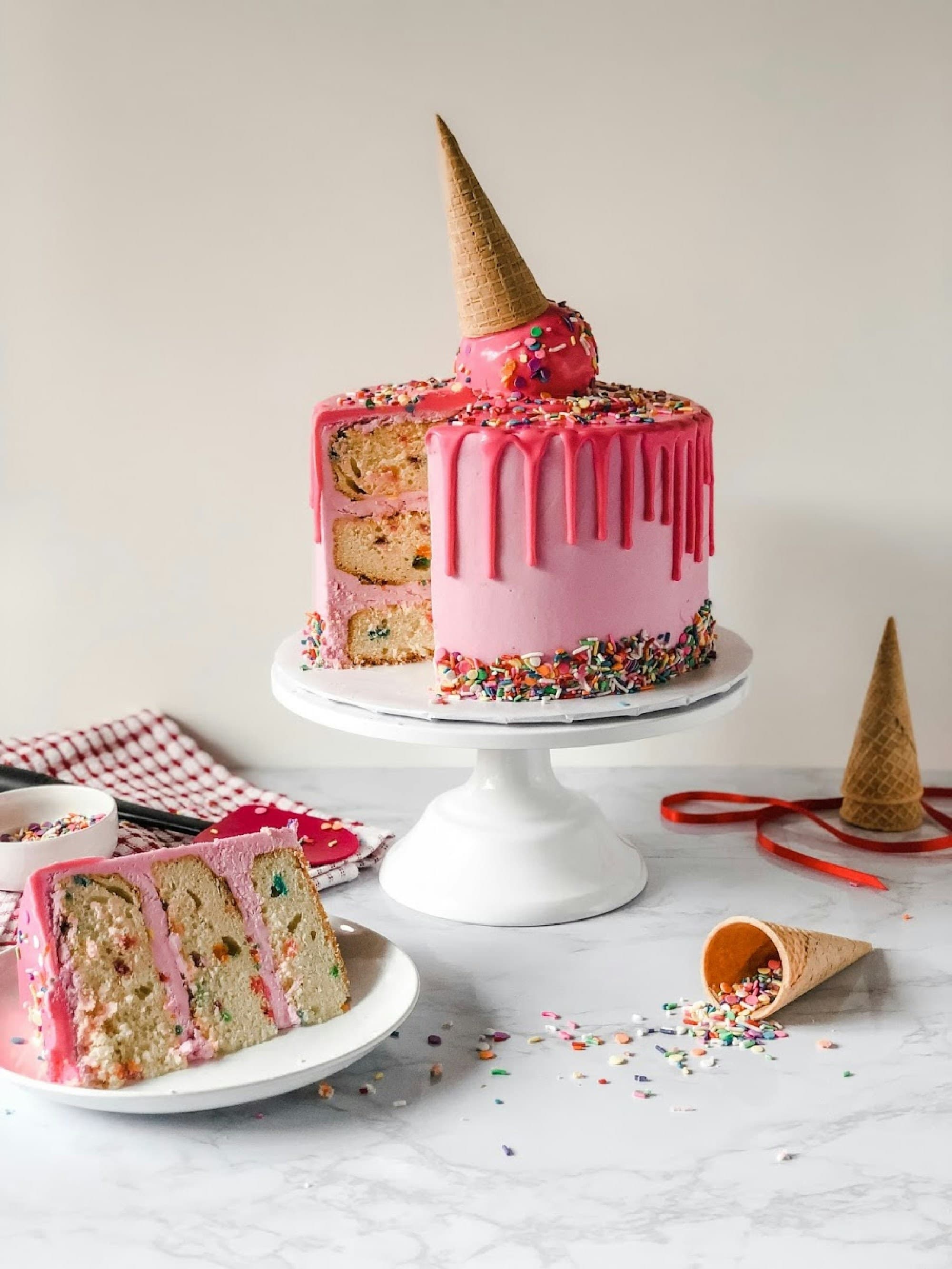 Freshly baked cake